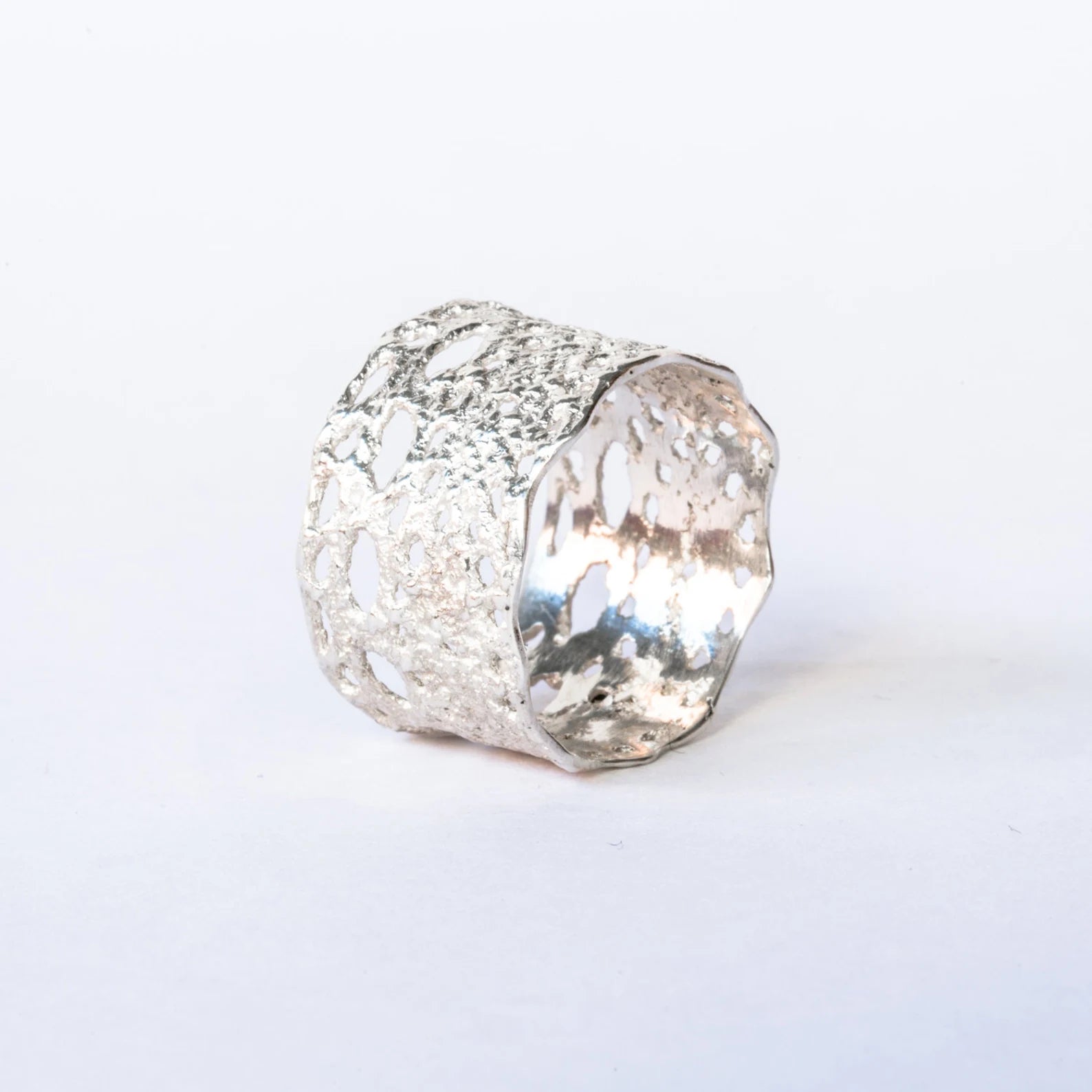 Bague en dentelle style mariage bohème – Design inspiré de Lilibet en argent sterling
