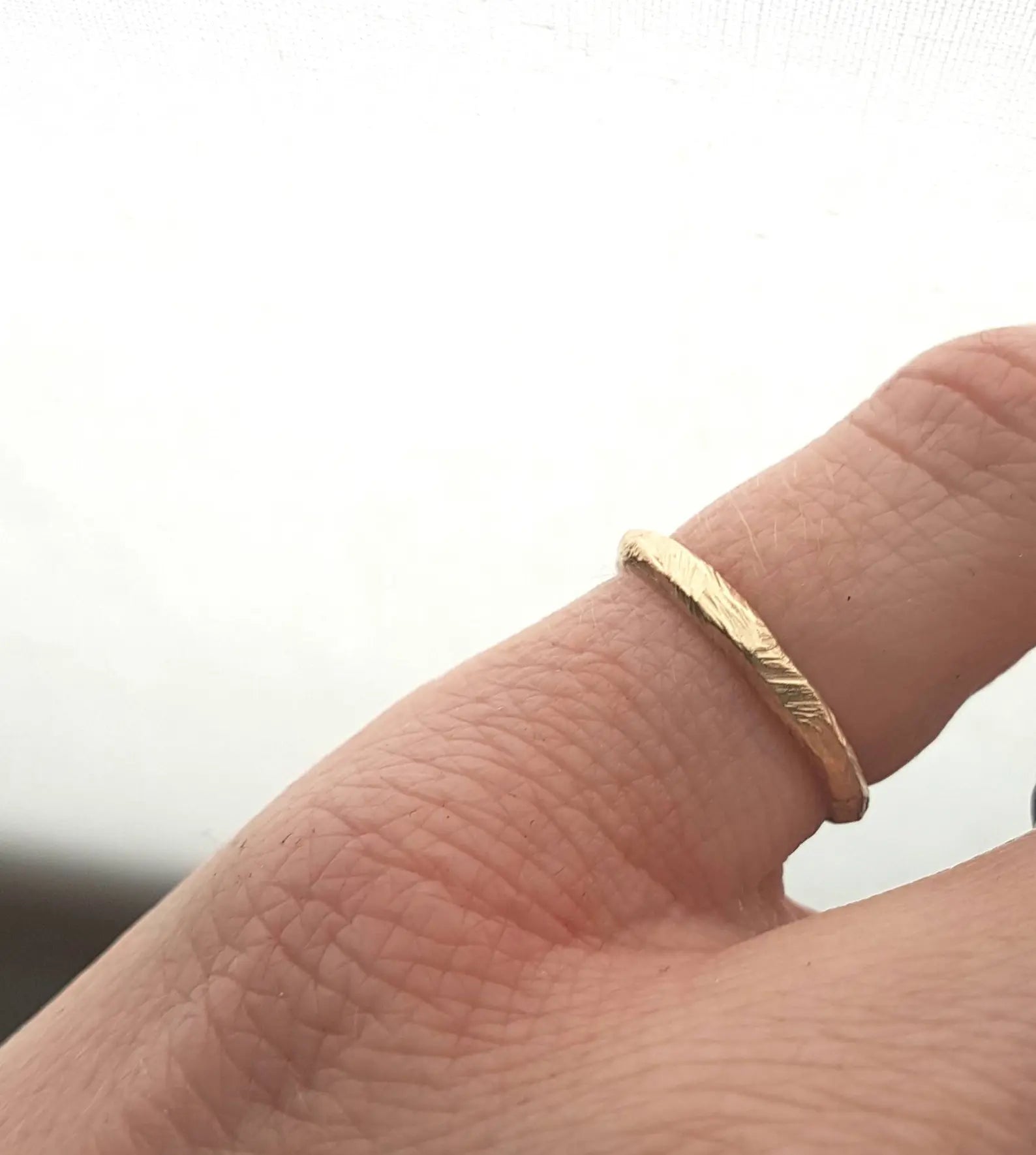 Alliance unisexe rustique – Or massif 10 carats, 14 carats ou 18 carats, jaune, rose et blanc