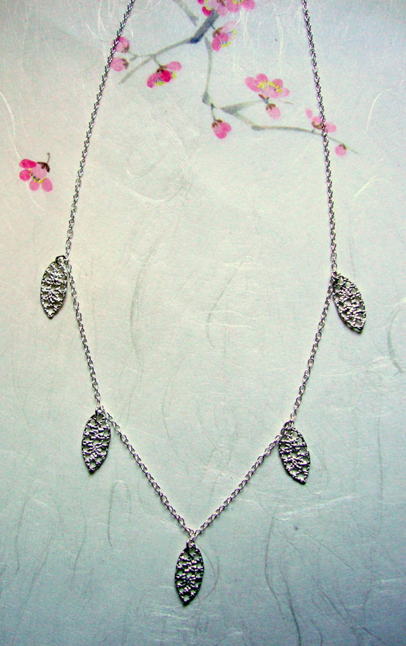 Collier en dentelle pour femme en argent sterling – Cadeau élégant pour elle