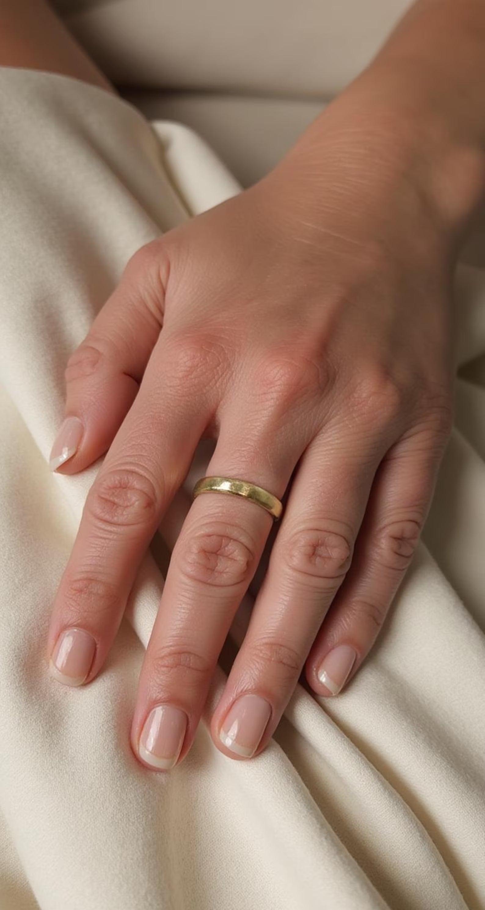 Alliance simple et brute de 4 mm de large – en or massif 10 carats, 14 carats ou 18 carats, jaune, rose ou blanc – Poinçon du fabricant