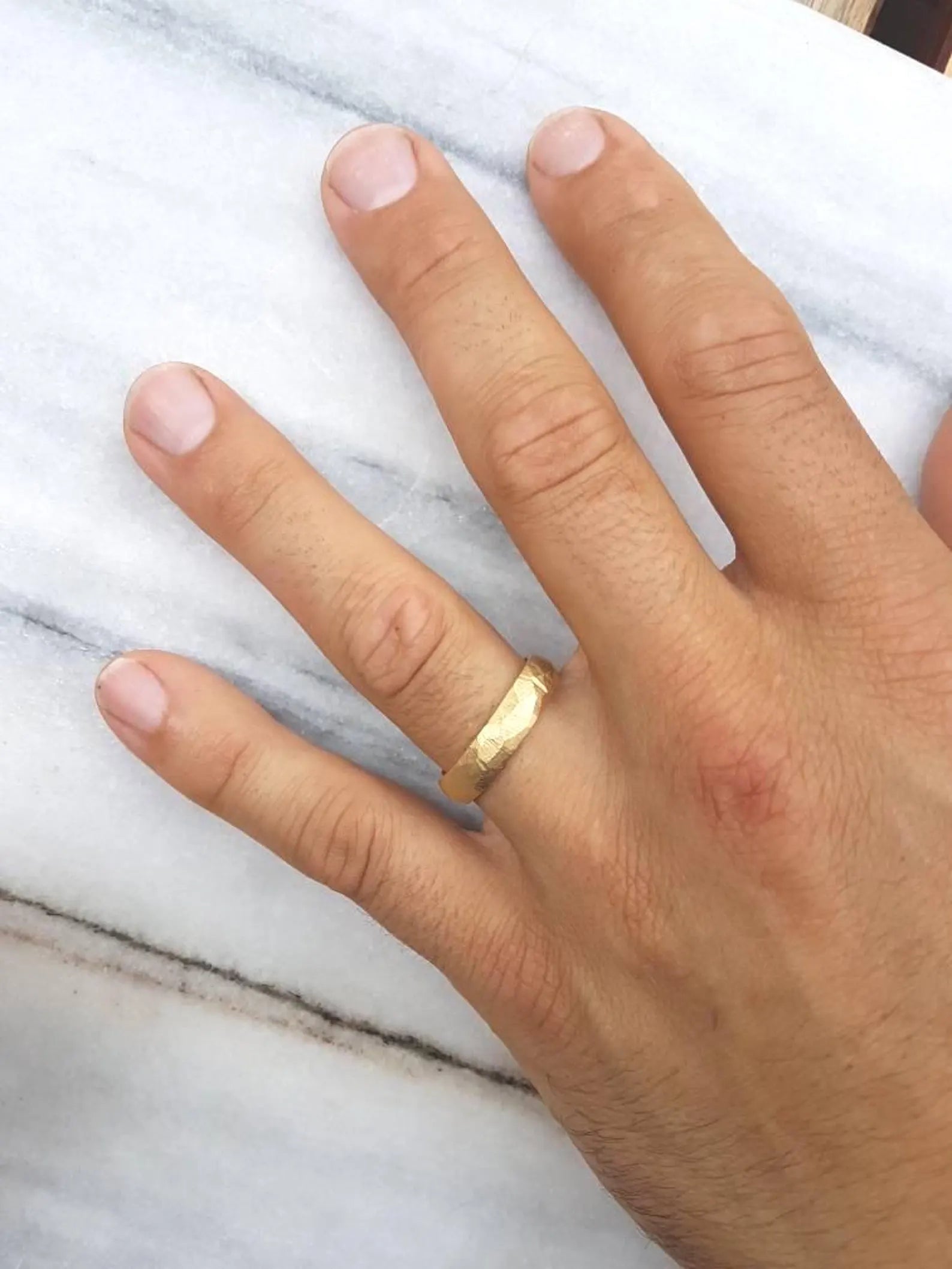 Alliances rustiques – Or massif 10 carats, 14 carats ou 18 carats, jaune, rose et blanc