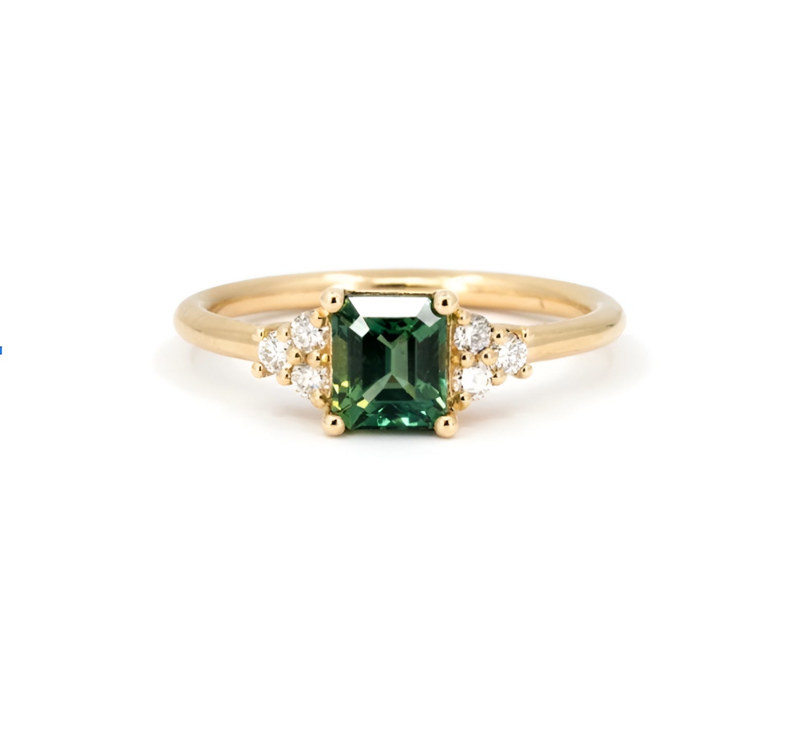 Rectangle Sapphire Ring with Ethically Sourced Gemstone – Solid 14k yellow, Rose or White Gold