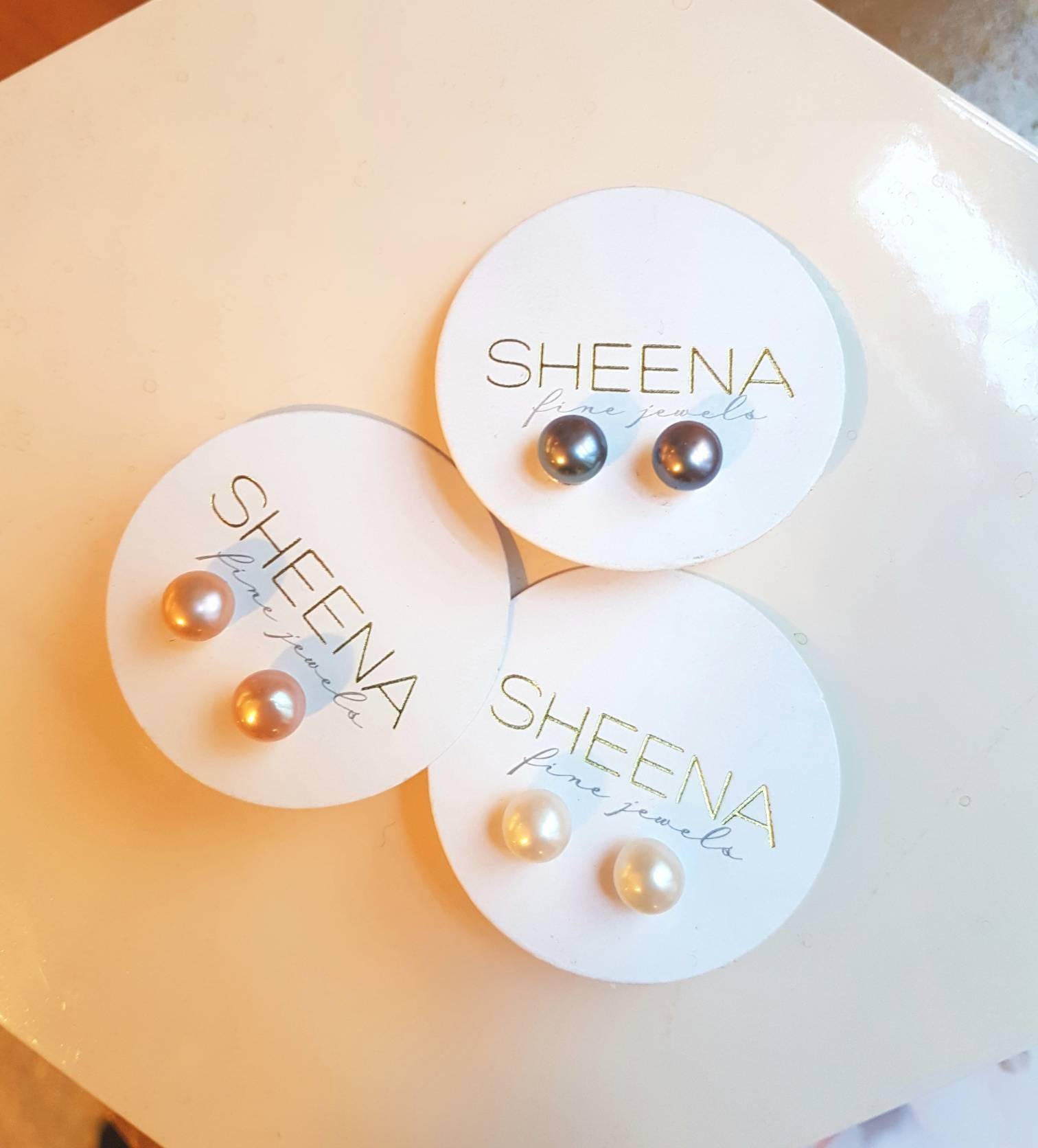 Pearl stud earrings on Sterling silver or 14k gold filled posts