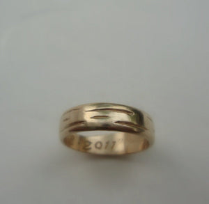 Gold Birch ring Wedding Band in solid gold