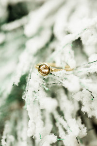 Morganite engagement ring bezel set in 10k-14k-18k yellow gold, white gold, rose gold