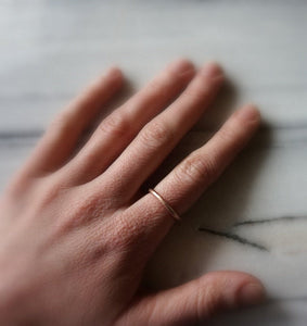 rough band ring in solid 10k rose gold- mark of the maker- wedding ring