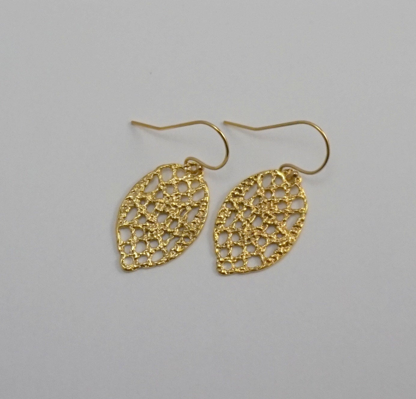 Lace drop earrings in 14k gold filled